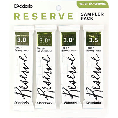 D'Addario Reserve Tenor Saxophone Reed Sampler Pack, 3.0/3.0+/3.5 (DRS-K30)