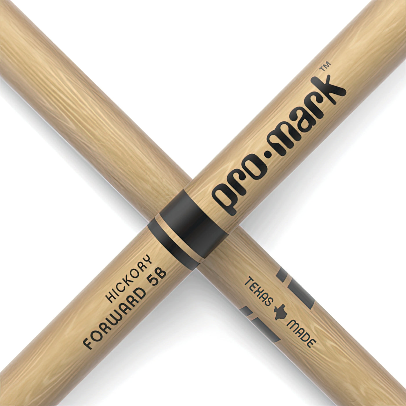 ProMark Classic Forward 5B Hickory Drumstick, Oval Nylon Tip (TX5BN)