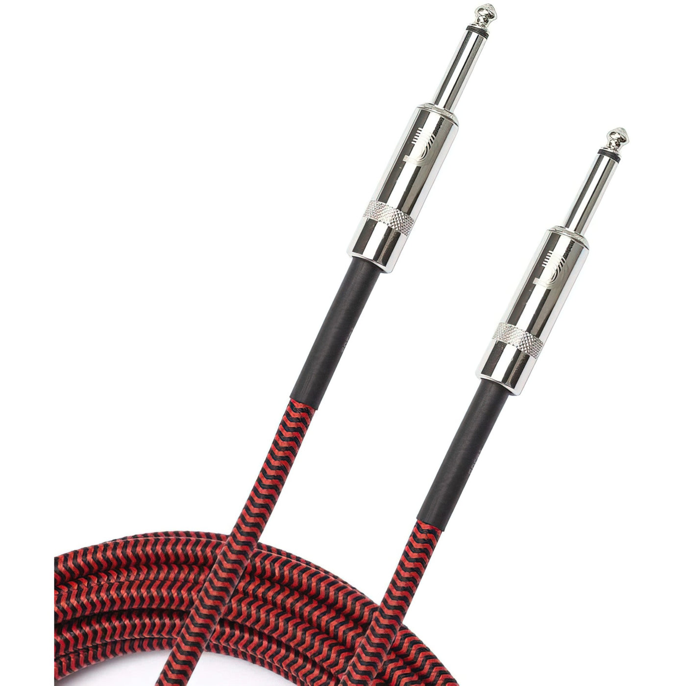 D'Addario Custom Series Braided Instrument Cable, Red, 10' (PW-BG-10RD)