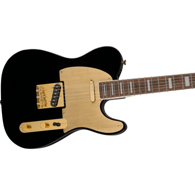 Fender Squier 40th Anniversary Telecaster, Gold Edition Electric Guitar, Black (0379400506)