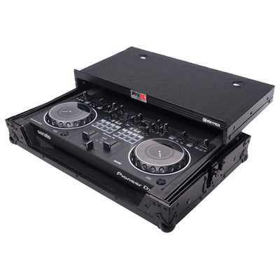 ProX X-DDJREV1LTBL ATA Flight Case, For Pioneer DDJ-REV1 DJ Controller, With Laptop Shelf, Pro Audio Gear Storage, Black