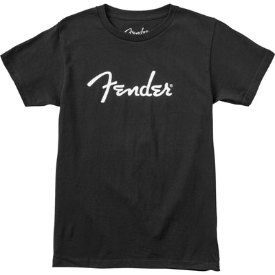 Fender Spaghetti Logo T-Shirt- Black, Small (9101000306)