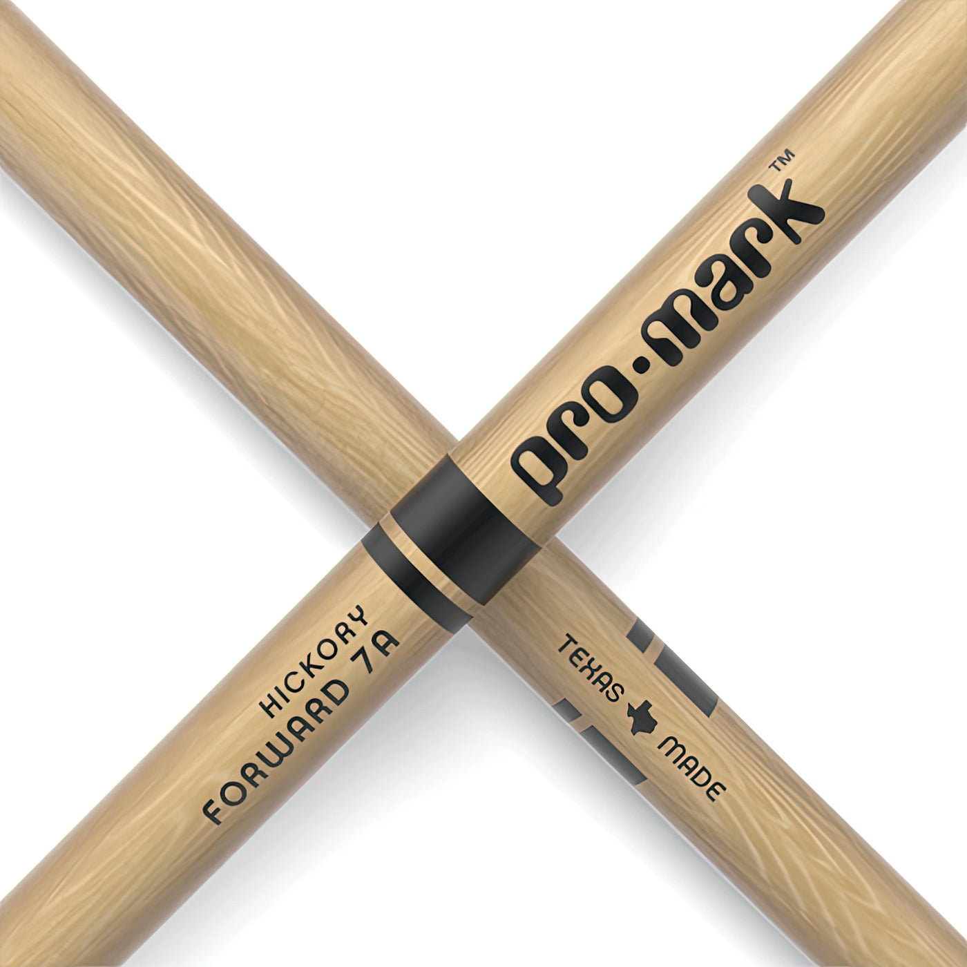 ProMark Classic Forward 7A Hickory Drumstick, Oval Nylon Tip (TX7AN)