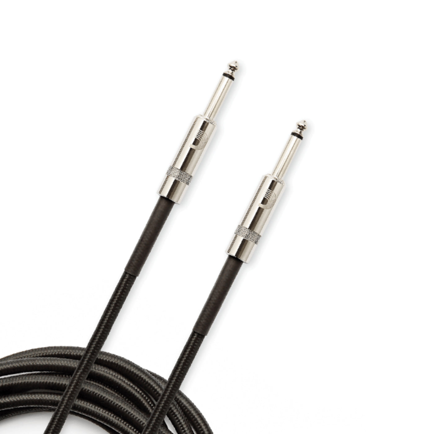 D'Addario Custom Series Braided Instrument Cable, Black, 20' (PW-BG-20BK)
