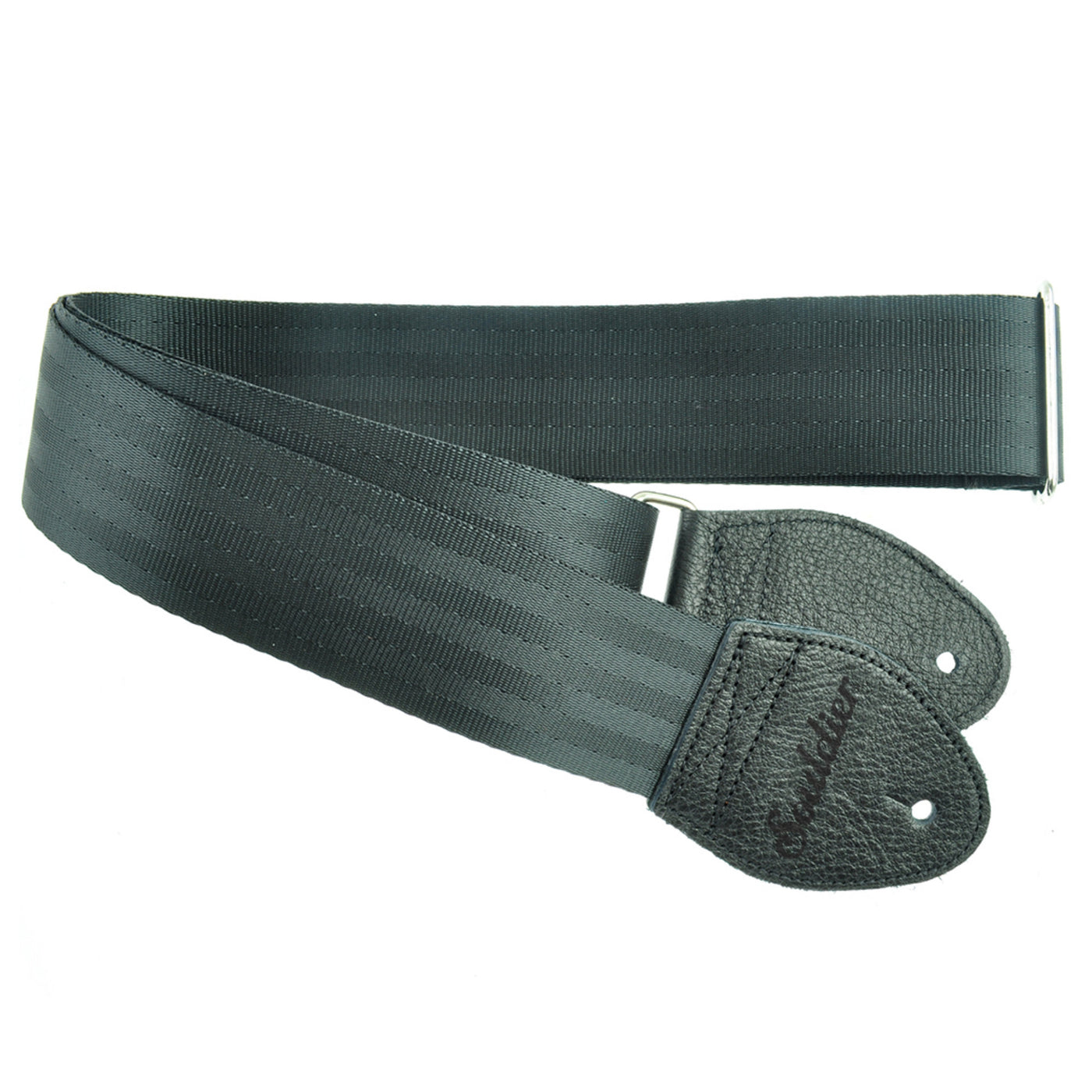 Souldier GS0000BK04BK - Handmade Seatbelt Guitar Strap for Bass, Electric or Acoustic Guitar, 2 Inches Wide and Adjustable Length from 30" to 63"  Made in the USA, Black