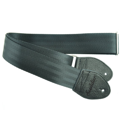 Souldier GS0000BK04BK - Handmade Seatbelt Guitar Strap for Bass, Electric or Acoustic Guitar, 2 Inches Wide and Adjustable Length from 30" to 63"  Made in the USA, Black