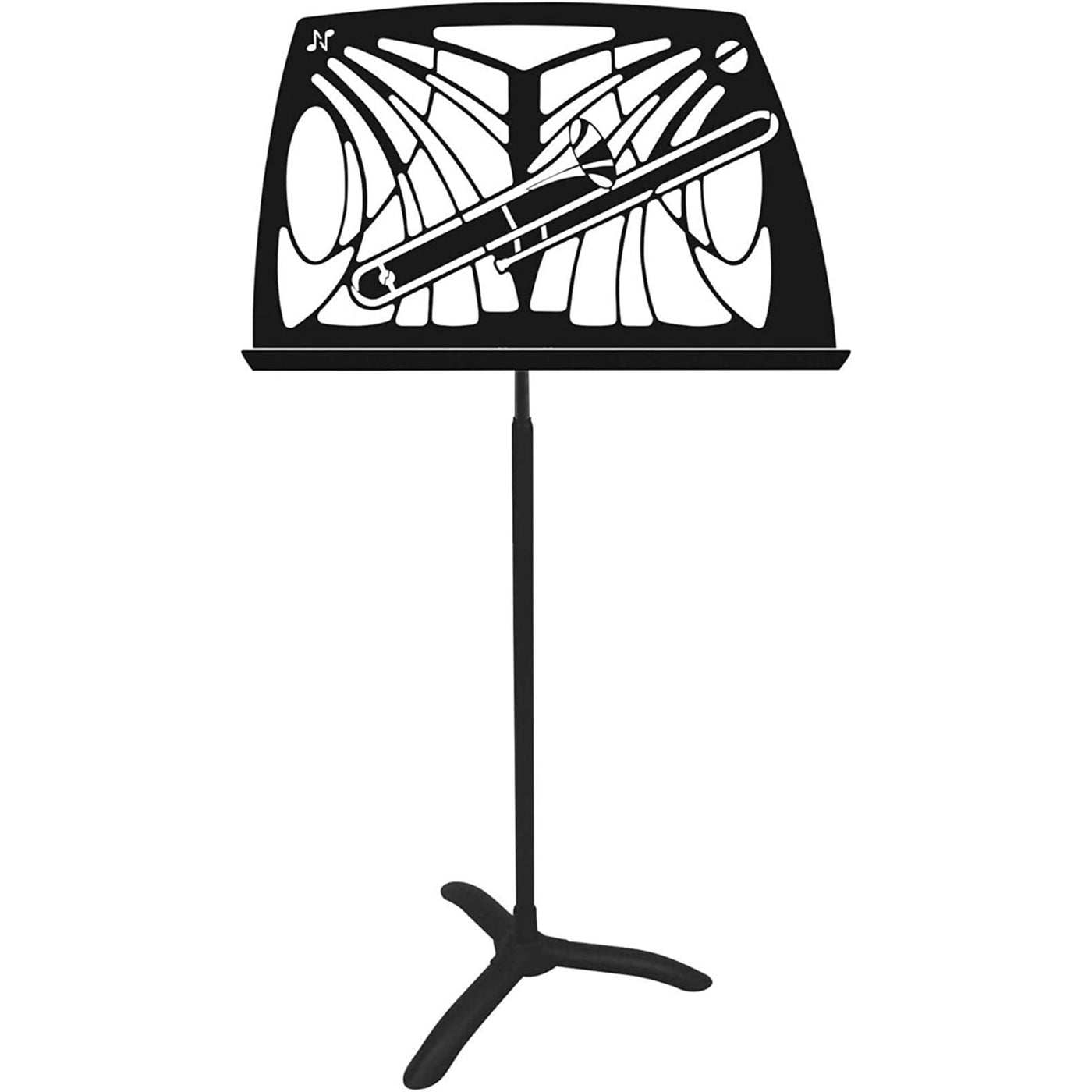 Manhasset Orchestral Noteworthy Trombone Design Music Stand, Black (N1220)