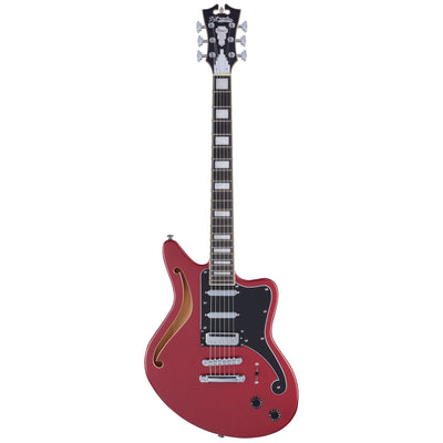 D’Angelico Premier Bedford SH Offset Semi-Hollowbody Electric Guitar, Oxblood (DAPBEDSHOXBCS)