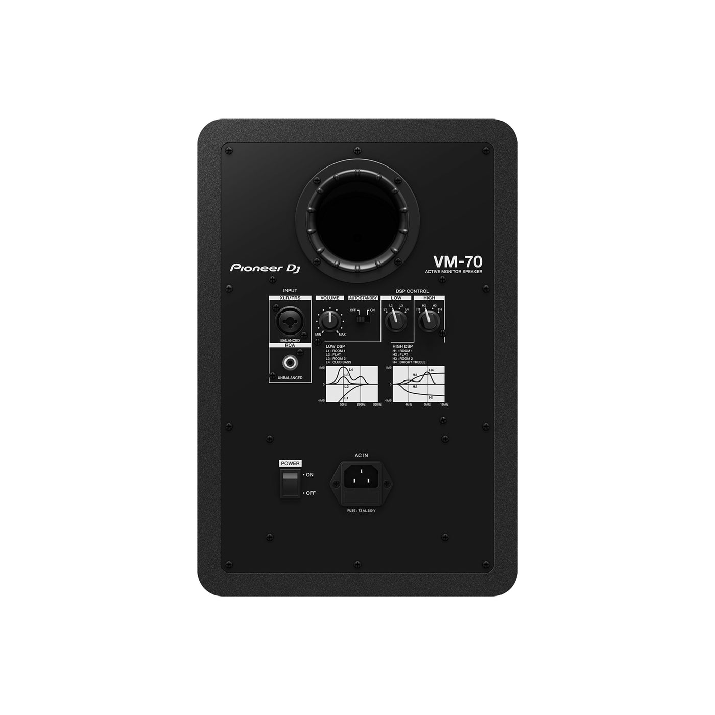 Pioneer DJ VM-70 6.5" Professional Active Studio Monitor Speaker, Audio Equipment for Recording & DJ Sets, Black