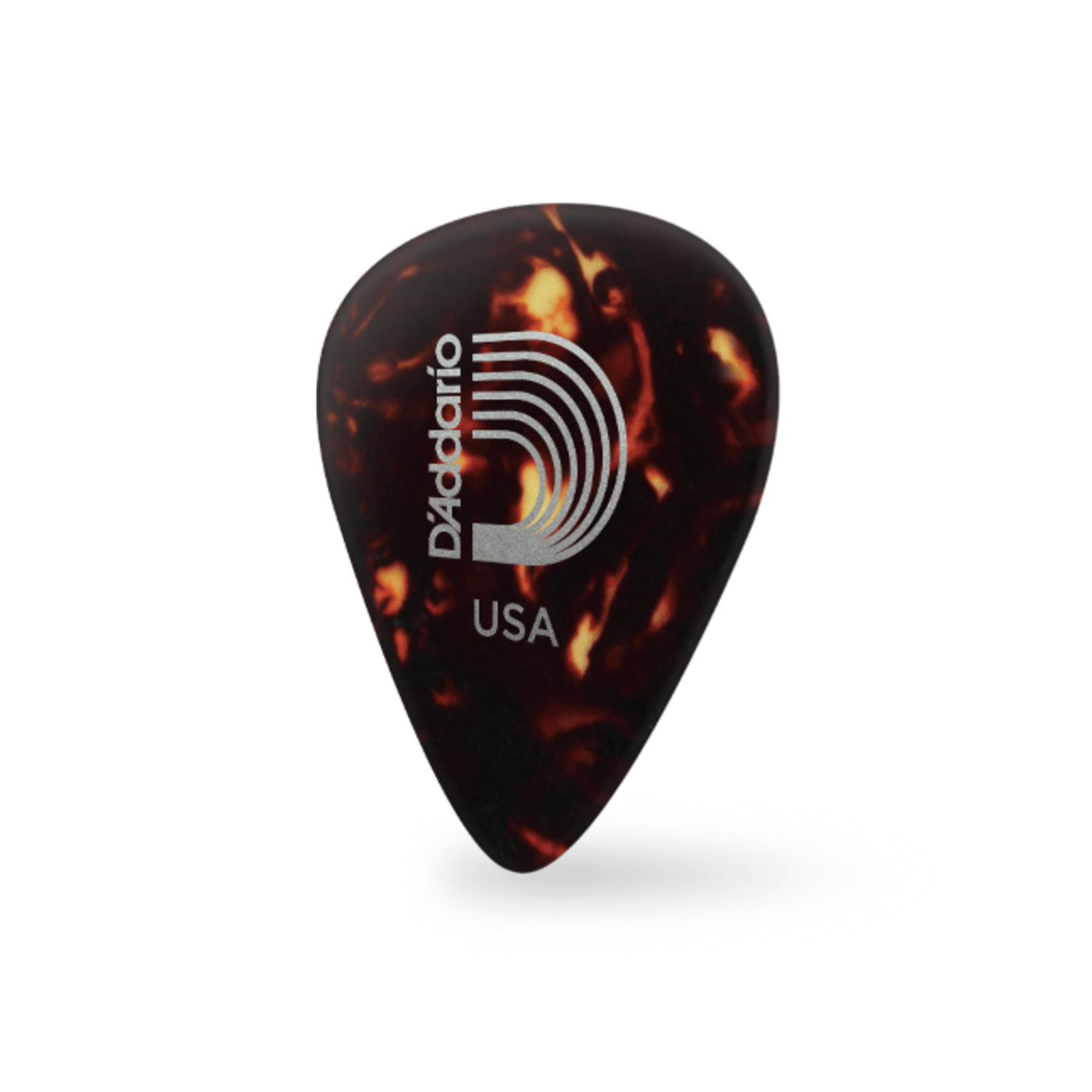 D'Addario Shell-Color Celluloid Guitar Picks, 100 Pack, Extra Heavy (1CSH7-100)