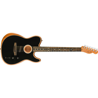 Fender American Acoustasonic Telecaster Electric Guitar, Black (0972013206)