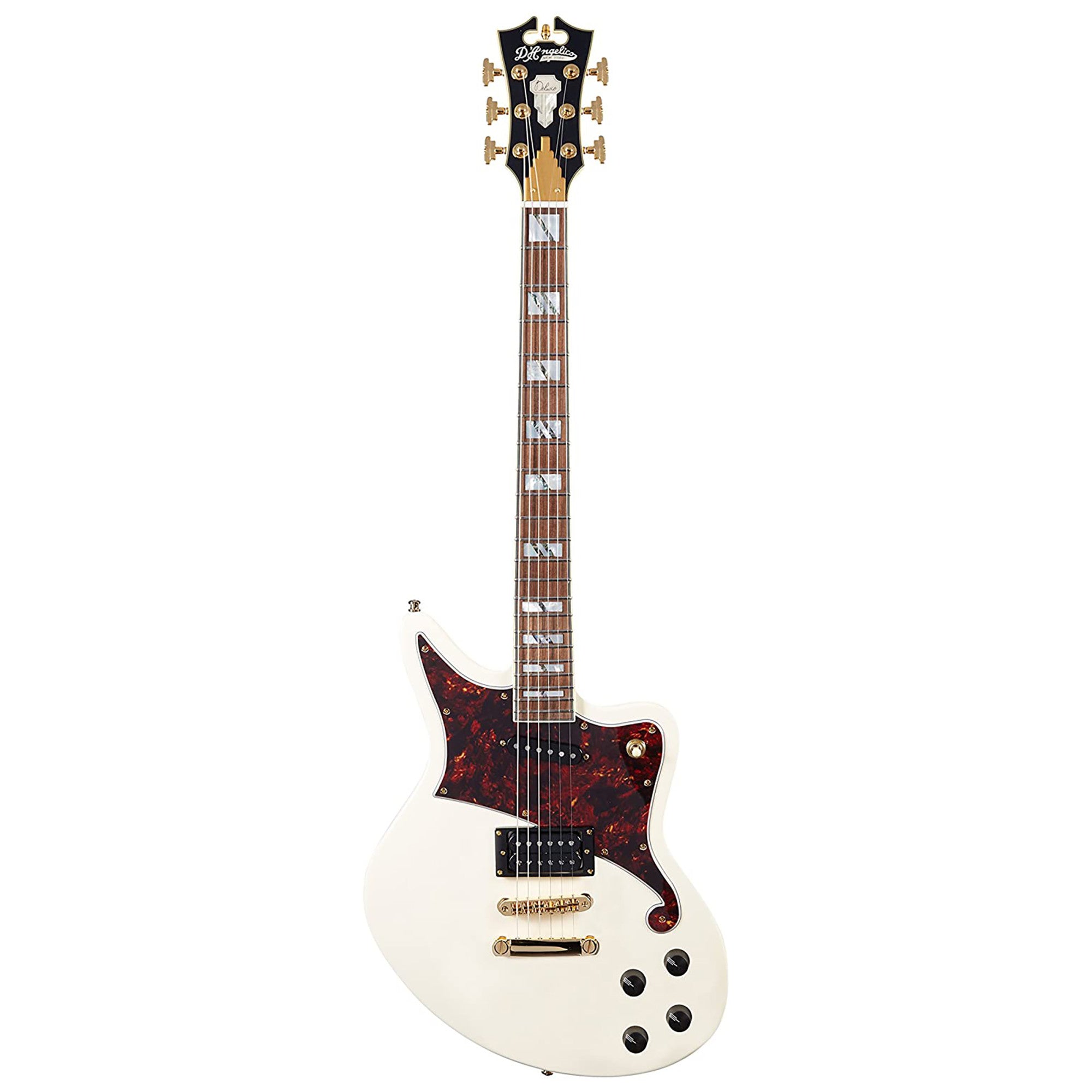D'Angelico Deluxe Bedford Solidbody Electric Guitar - Vintage White – Interstate