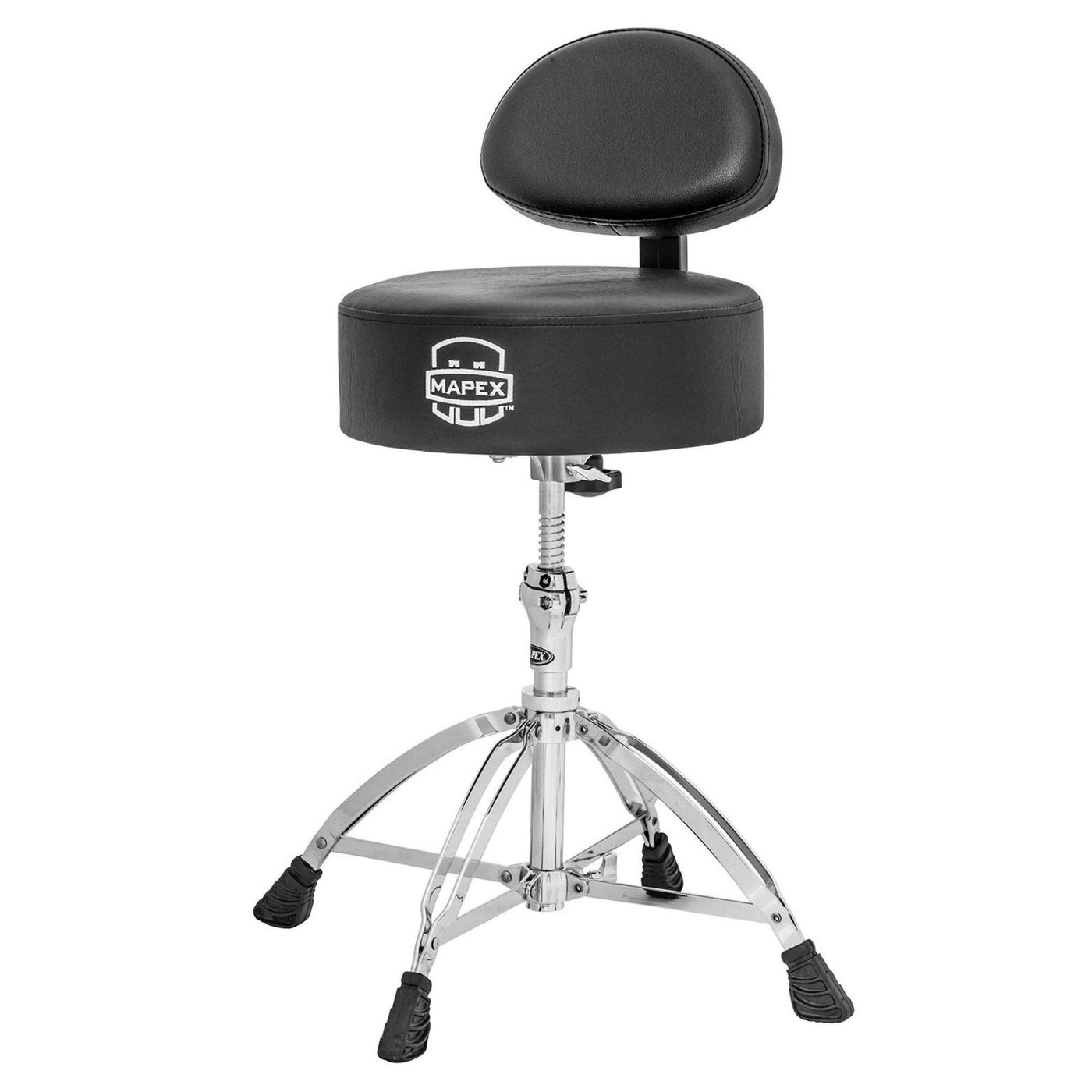 Mapex Height Adjustable Round Top Drum Throne with Back Rest (T770)