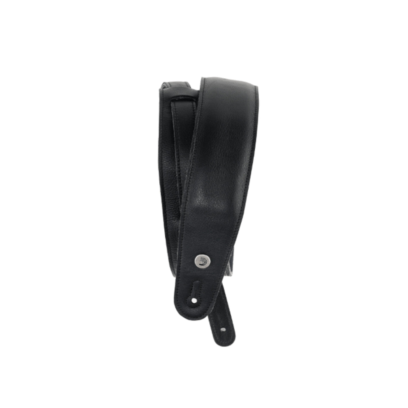 D'Addario Padded Garment Leather Guitar Strap, Black (25PLC01)