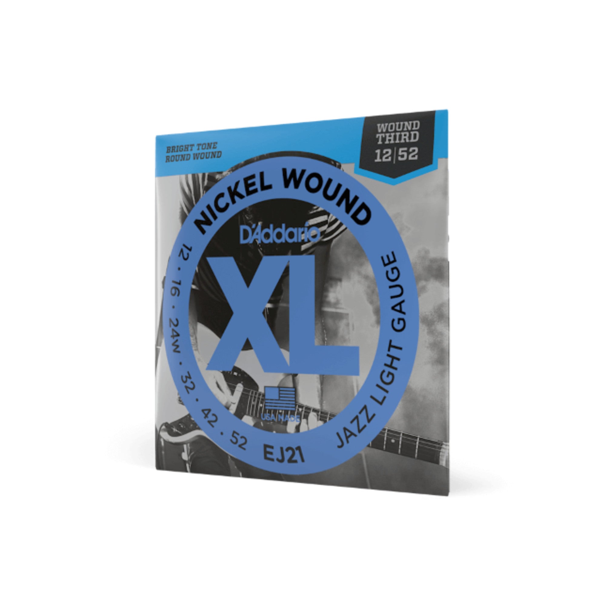D'Addario Nickel Wound Electric Guitar Strings, Jazz Light, 12-52 – Interstate M