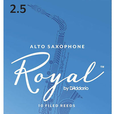 Royal by D'Addario Alto Sax Reeds, Strength 2.5, 10-pack
