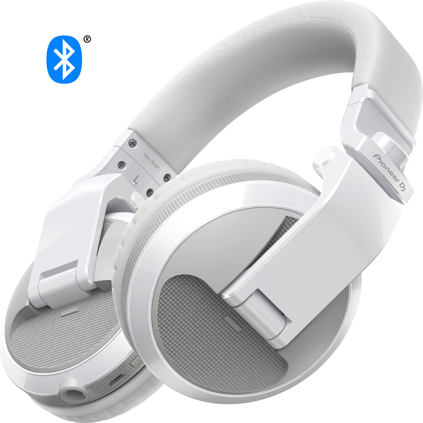 Pioneer DJ HDJ-X5BT-W Over-Ear DJ Wired Studio Headphones, Bluetooth Headphones, Professional Audio Equipment for Recording and DJ Booth, White
