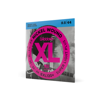 D'Addario Nickel Wound Electric Guitar Strings, Super Light Plus, 9.5-44 (EXL120+)