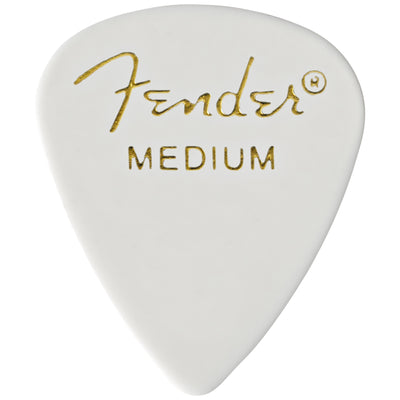 Fender 351 Shape Celluloid Picks White, Medium- 12 Pack (1980351880)