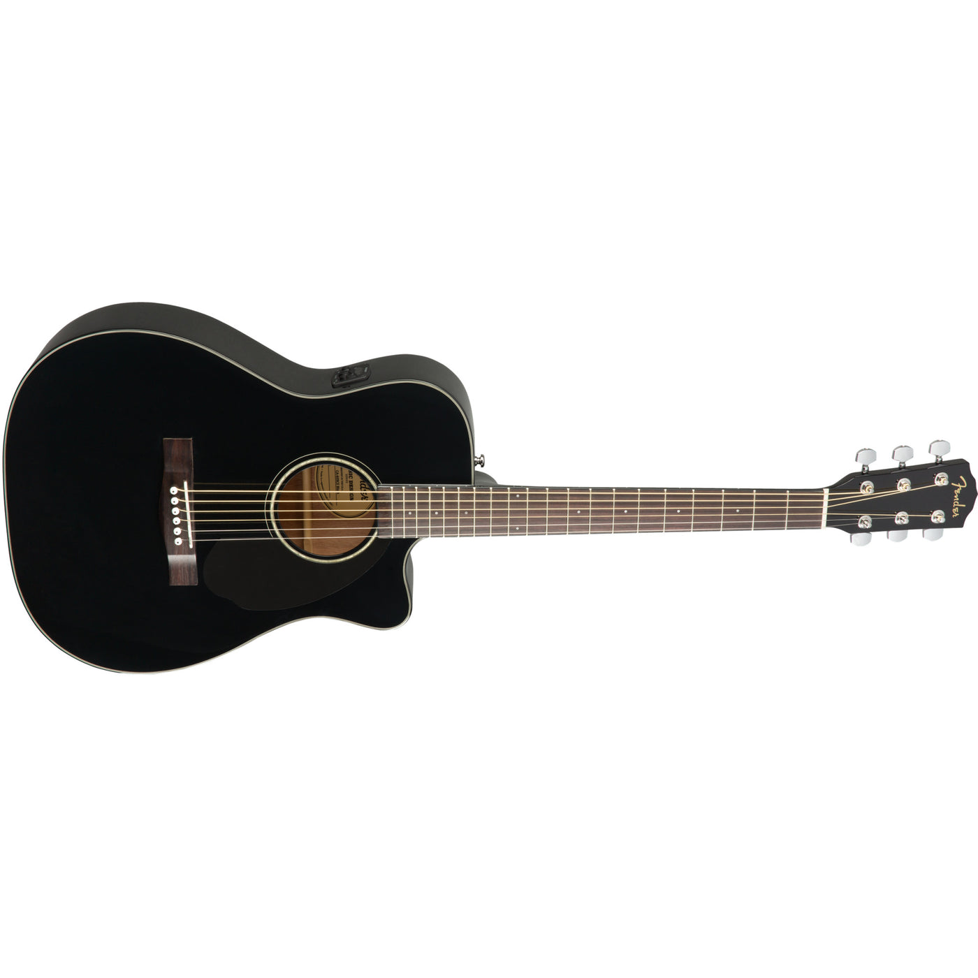 Fender CC-60SCE Concert Acoustic-Electric Guitar, Black (0970153006)