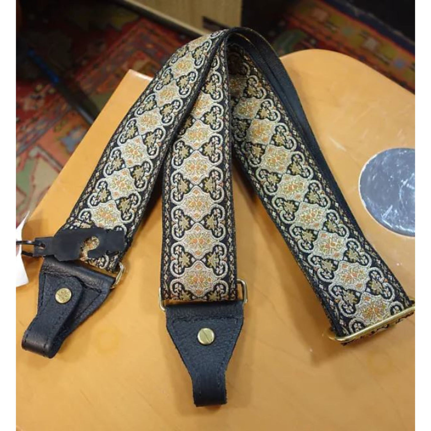 Souldier BJC0000BK04BK - Handmade Souldier Solid Banjo Strap, 2 Inches Wide and Adjustable from 33" to 60" Made in the USA, Black
