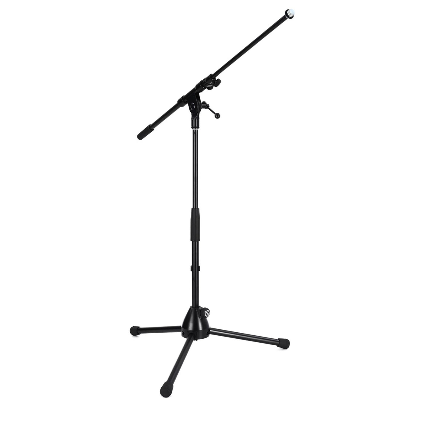 K&M Tripod Microphone Stand with Adjustable Boom Mid Height - Black