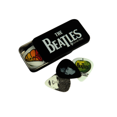 D'Addario Beatles Signature Guitar Pick Tins, Logo, 15 Picks (1CAB4-15BT1)