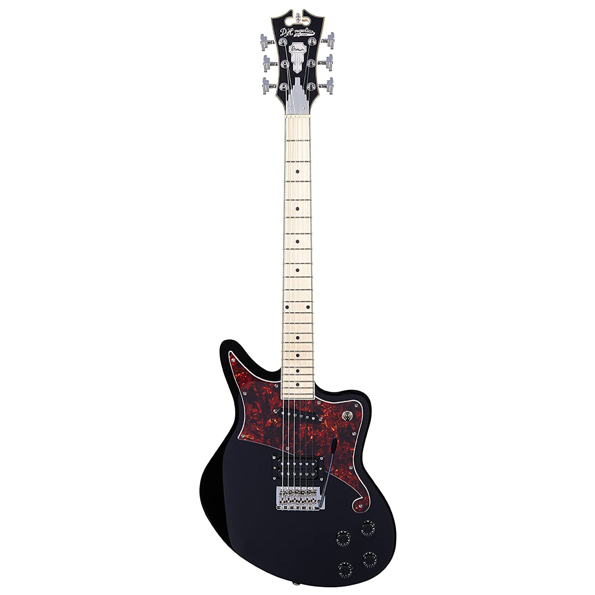 D'Angelico Premier Bedford Solidbody Electric Guitar - Black with Mapl – Interst