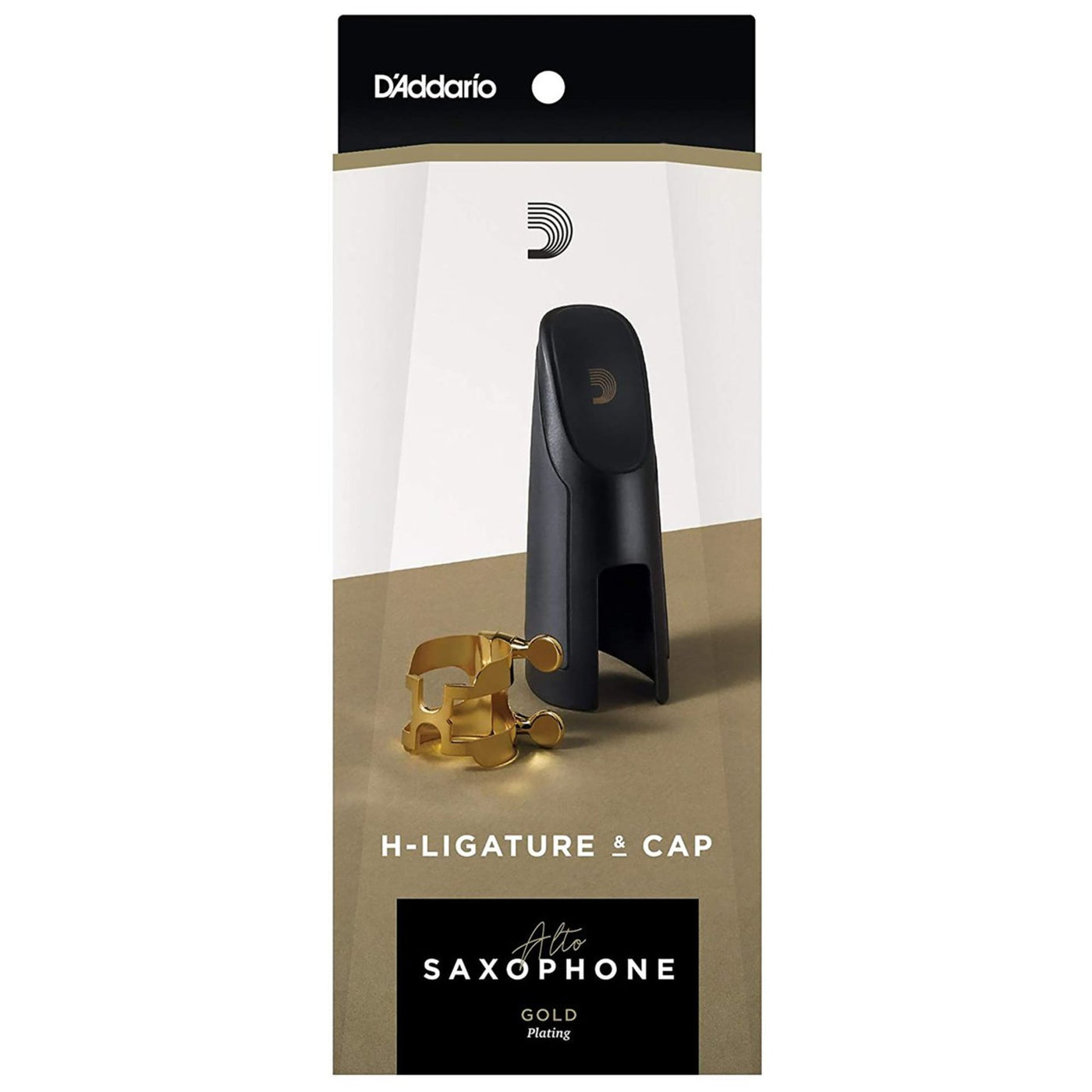 D'Addario H-Ligature & Cap, Alto Saxophone, Gold