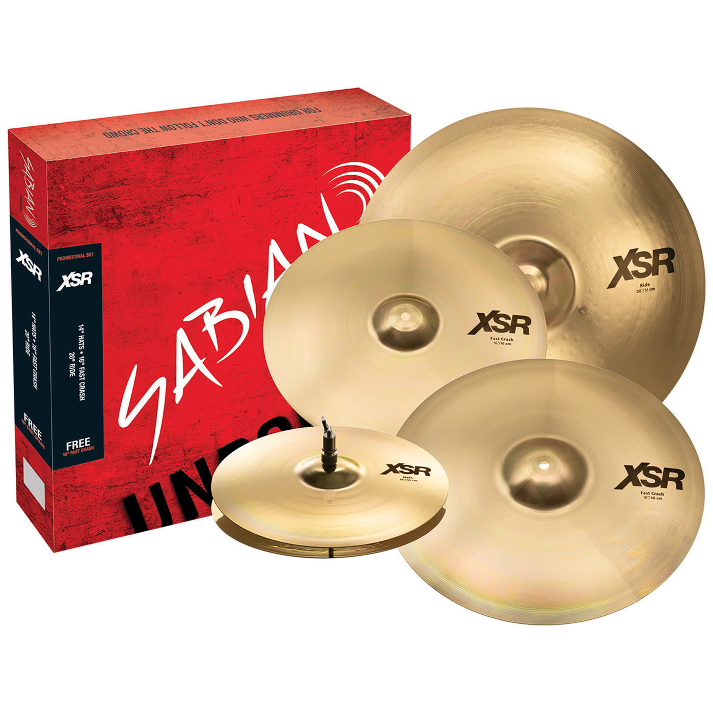 Sabian XSR Performance Cymbal Pack with Free 18" Cymbal
