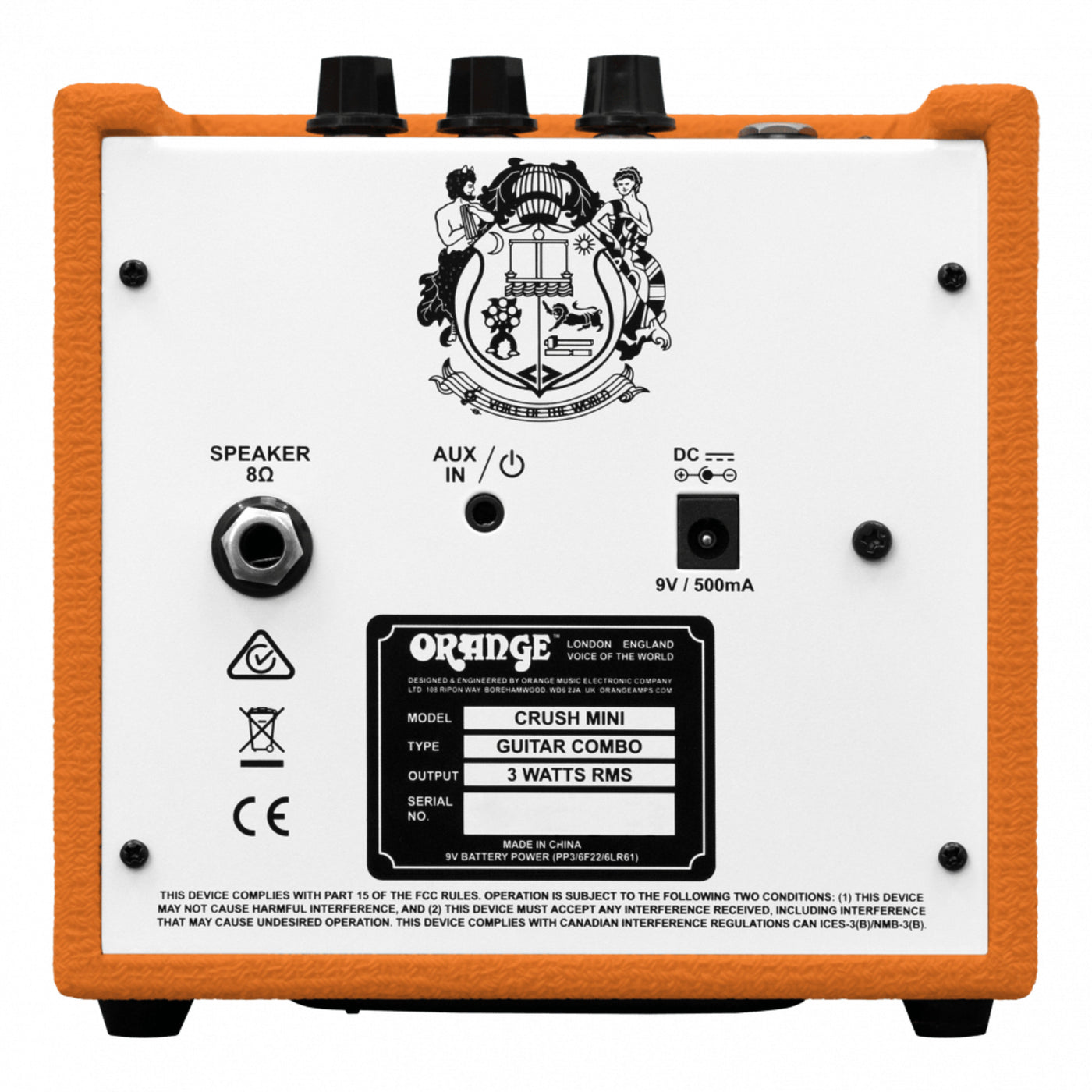 Orange Amps Crush Mini 3-Watt Amplifier - CRUSHMINI-BK