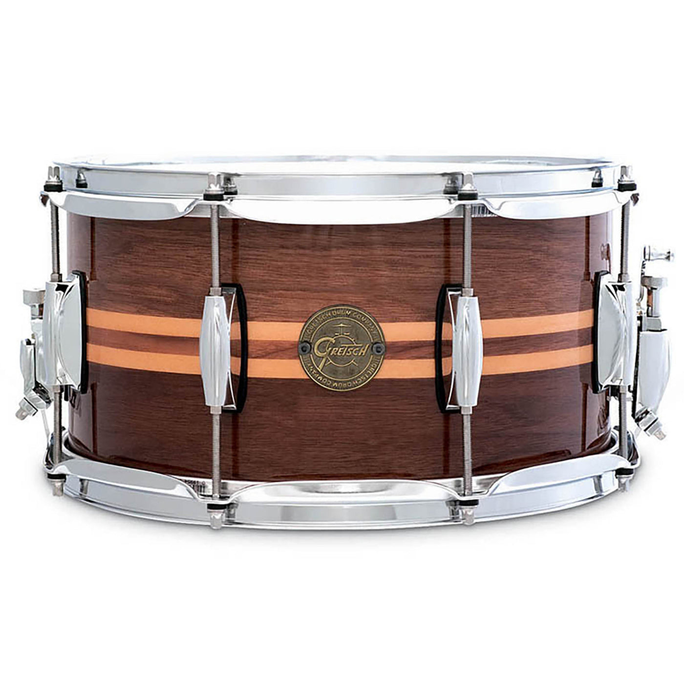 Gretsch Drums Full Range Series 14x6.5" Gloss Walnut Snare W/Maple Inlay