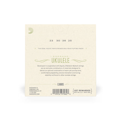 D'Addario Nyltech Ukulele Strings, Soprano (EJ88S)