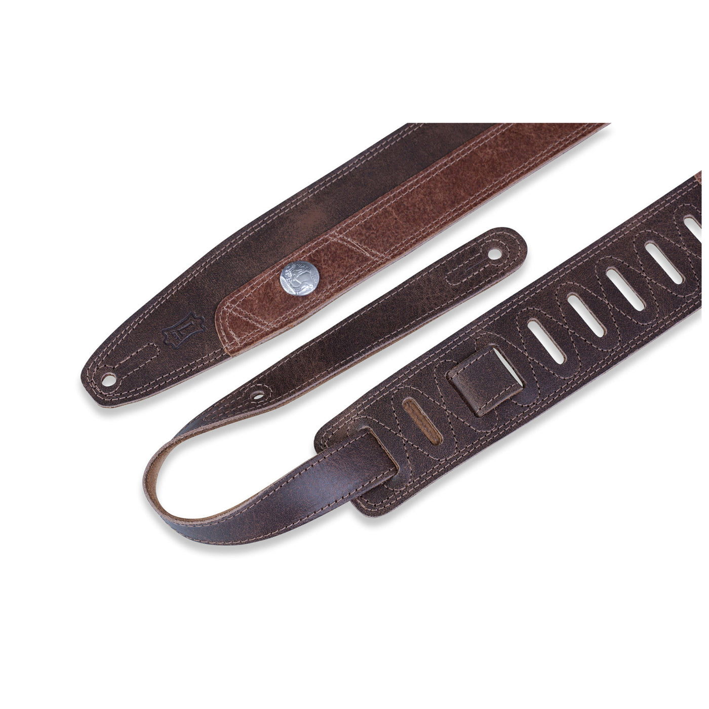 Levy's 2.5" Buffalo Medallion Strap in Dark Brown