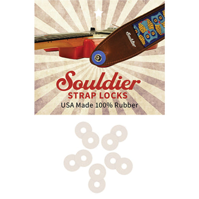 Souldier Hippie Strap Locks, Pack of 2 Washers – White
