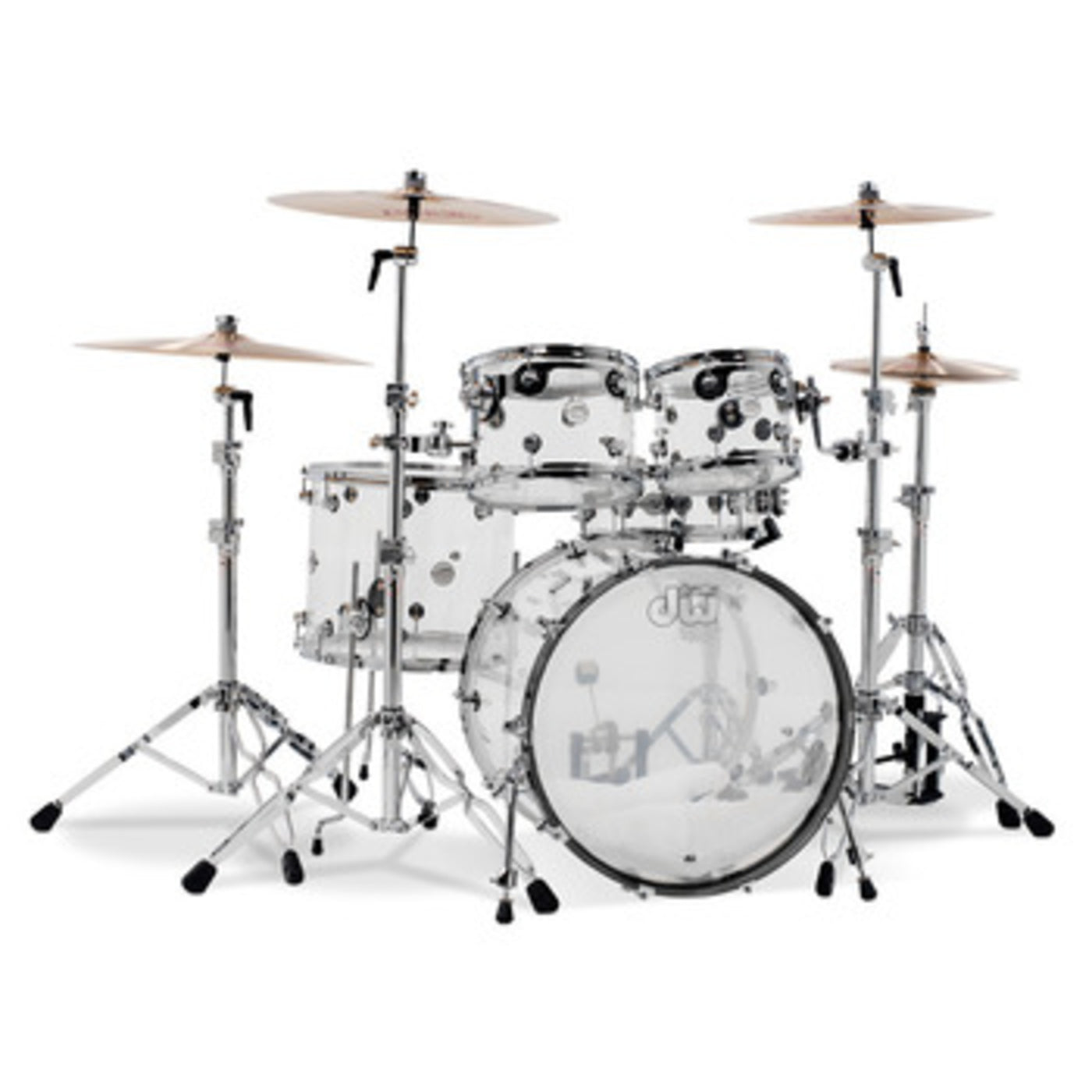 DW Design 5-Piece Clear Acrylic Shell Pack