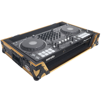 ProX XS-DDJ1000WGLD ATA Flight Case, For DDJ-1000 FLX6 SX3 DJ Controller, 1U Rack Space, With Wheels, Pro Audio Equipment Storage, Gold Black