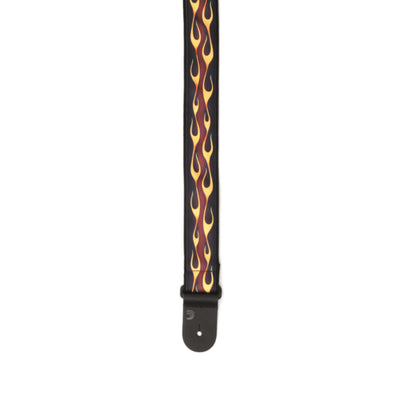 D'Addario Woven Guitar Strap, Hot Rod Flame, Red (50F09)