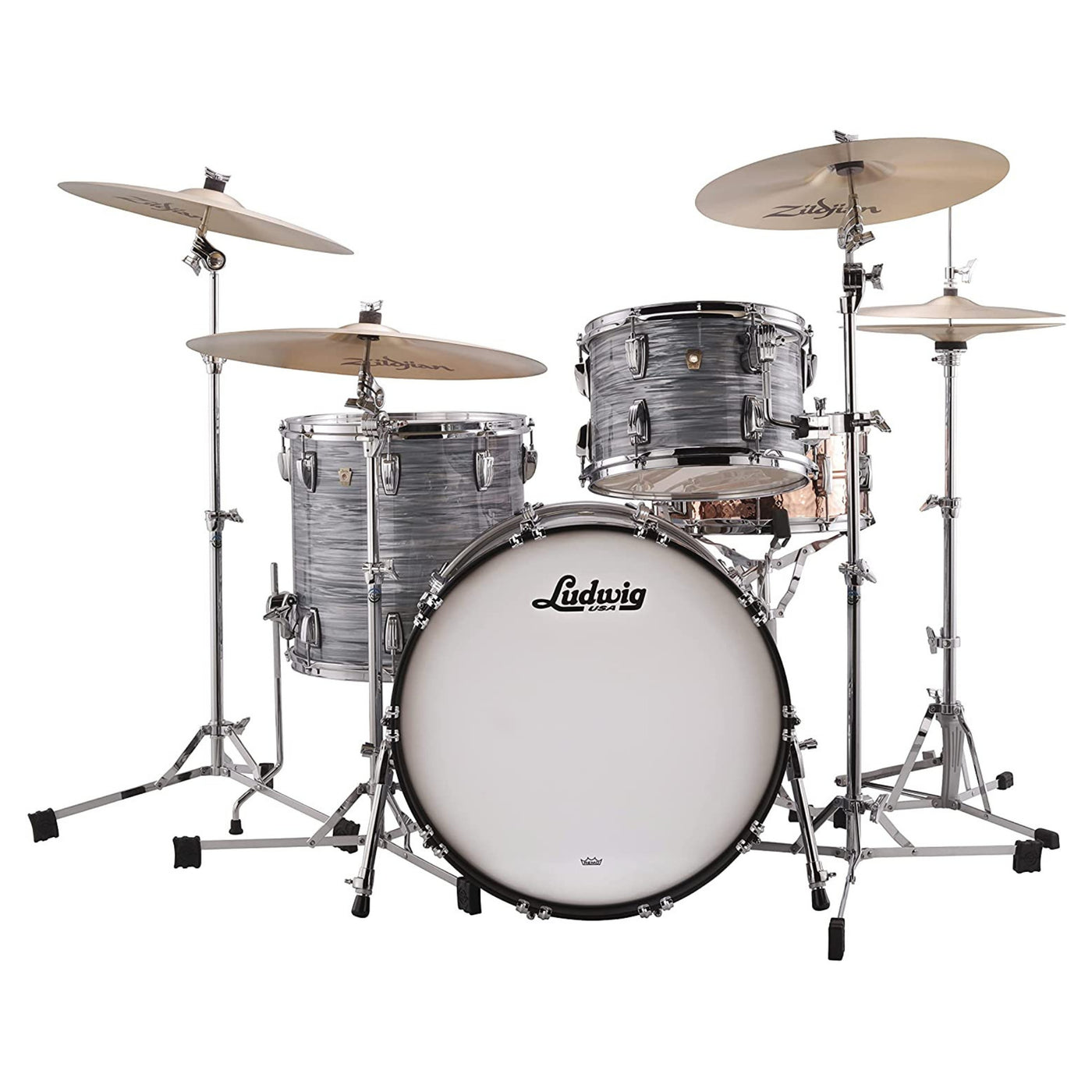 Ludwig Fab 22 Classic Maple 3-Piece Shell Pack, Vintage Blue Oyster (L84233AX2QWC)