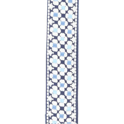 D'Addario Woven Nylon Ukulele Strap, Blue Flowers (15UKE01)