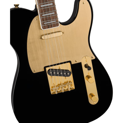 Fender Squier 40th Anniversary Telecaster, Gold Edition Electric Guitar, Black (0379400506)