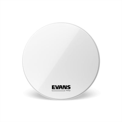 Evans MX2 White Marching Bass Drum Head, 24-Inch (BD24MX2W)