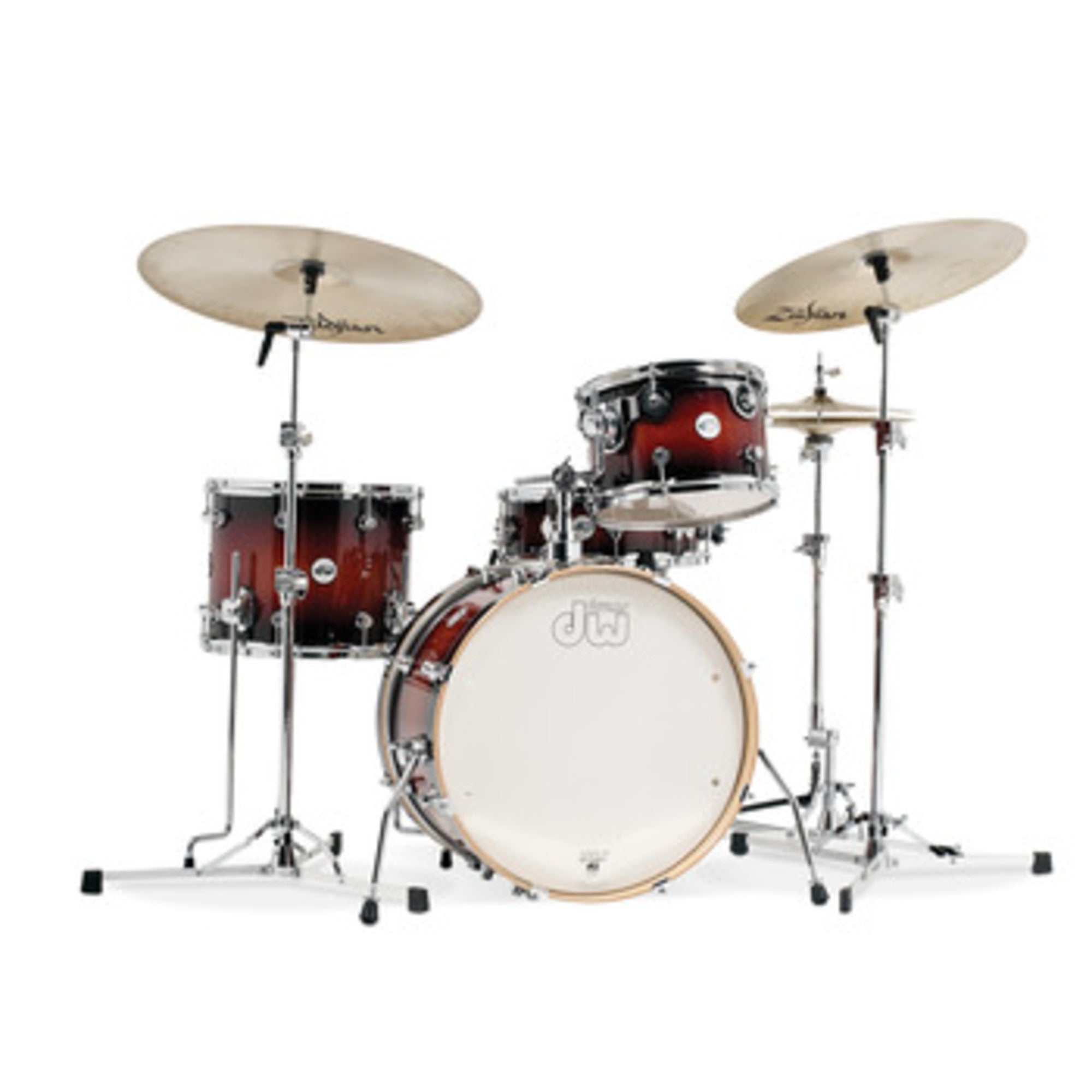 DW Design Frequent Flyer 4-Piece Shell Pack with Snare Drum, Gloss Whi – Interst