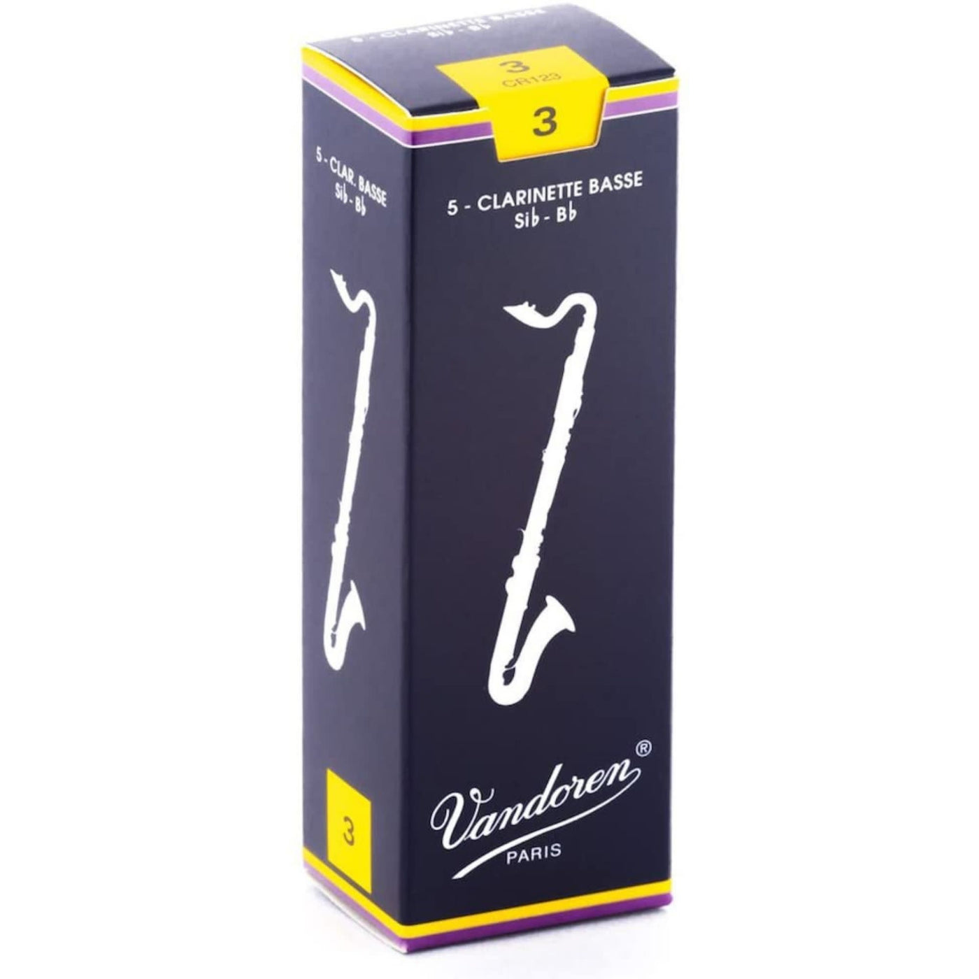 Vandoren Bass Clarinet Traditional Reeds Strength #3; Box of 5