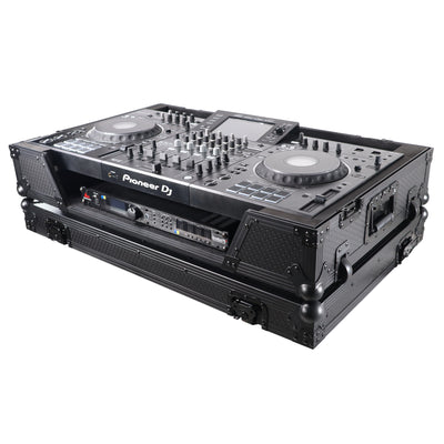 ProX XS-XDJXZWBL ATA-300 Style Flight Case, For Pioneer XDJ-XZ DJ Controller, With 1U Rack Space and Wheels, Pro Audio Equipment Storage, Black