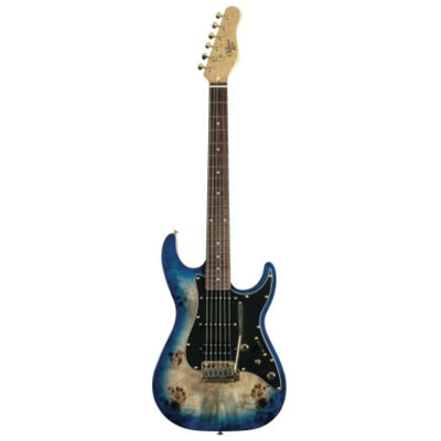 Michael Kelly Guitar Co. Custom Collection 60 Burl Ultra Electric Guitar, Blue Burl
