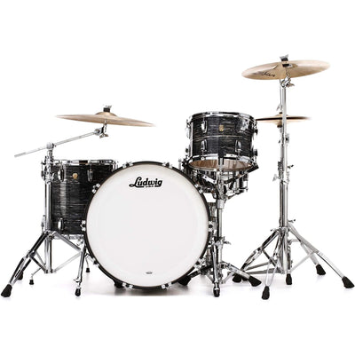 Ludwig Classic Pro Beat 24 Maple Shell Pack, Vintage Black Oyster Pearl (L84433AX1QWC)