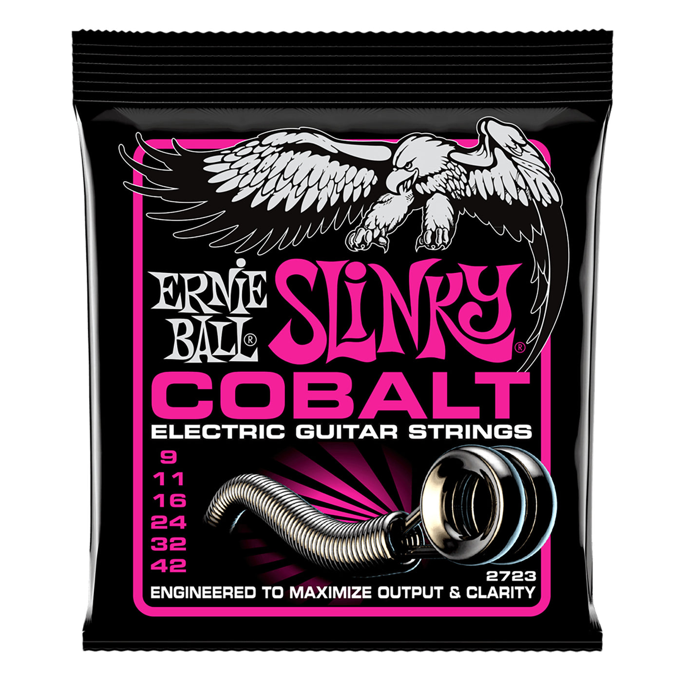 Ernie Ball Super Slinky Cobalt Electric Guitar Strings, 9-42 Gauge- 6 Strings
