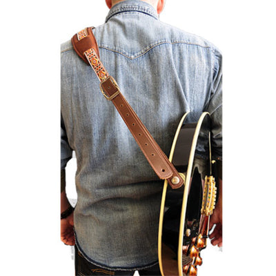 Souldier SSD1058TN01TN - Handmade Souldier Fabric Saddle Strap for Bass Electric, or Acoustic Guitar, 2.5 Inches Wide and Adjustable up to 57" made in the USA, Anouk