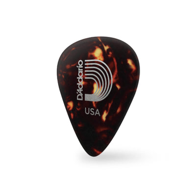 D'Addario Shell-Color Celluloid Guitar Picks, 100 Pack, Light (1CSH2-100)